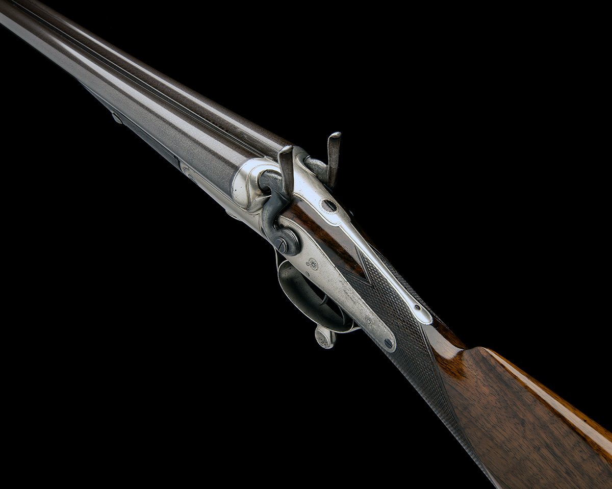 FREDERIC T. BAKER, AN 8-BORE DOUBLE-BARRELLED ROTARY-UNDERLEVER HAMMERGUN, serial no. 4323, circa - Image 8 of 9