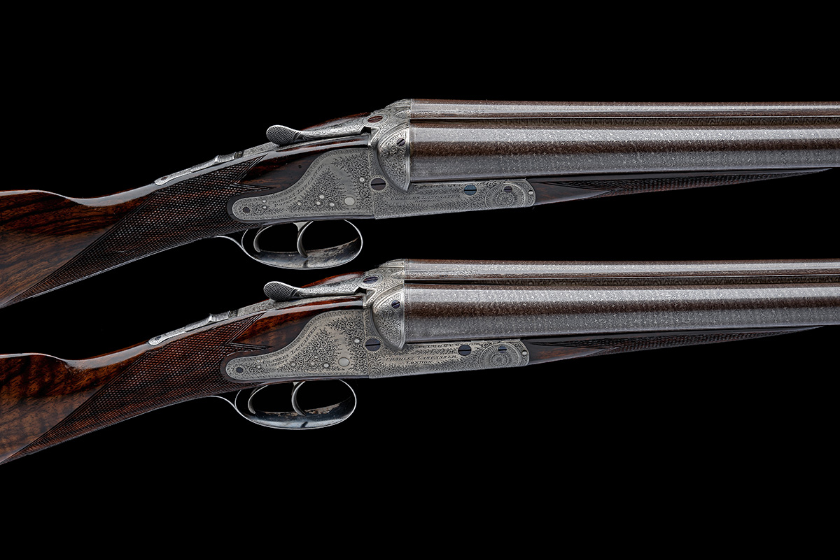 CHARLES LANCASTER A PAIR OF 12-BORE ASSISTED-OPENING BACK-ACTION SIDELOCK EJECTORS, serial no.