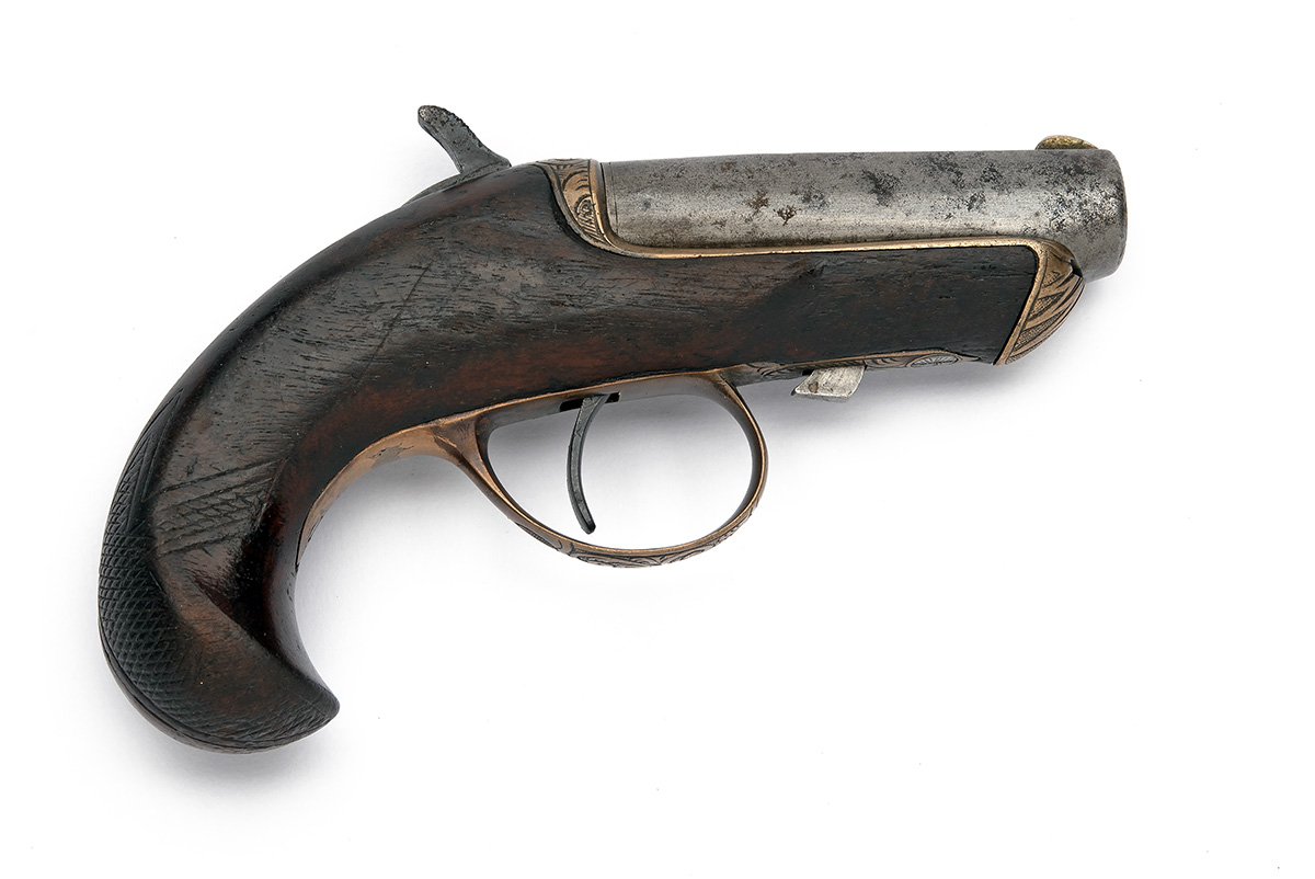 A SCARCE .41 (RIMFIRE) WILLIAMSON PATENT DERRINGER VEST PISTOL, serial no. 6198, made by North