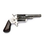 A GOOD .32 (RIMFIRE) SLOCUM PATENT FRONT-LOADING POCKET REVOLVER SIGNED BROOKLYN ARMS COMPANY,