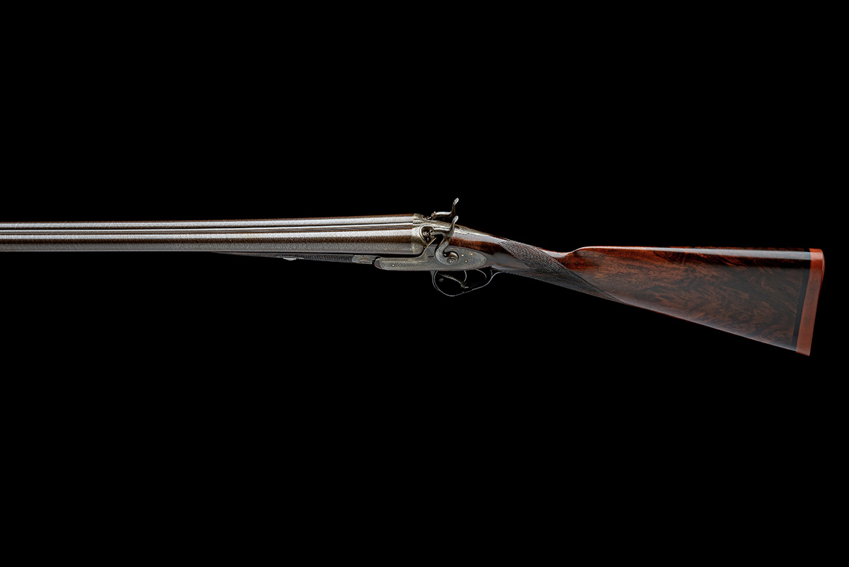 J. PURDEY A 12-BORE 1863 PATENT (SECOND PATTERN) PUSH-FORWARD THUMBHOLE UNDERLEVER BAR-IN-WOOD - Image 2 of 9
