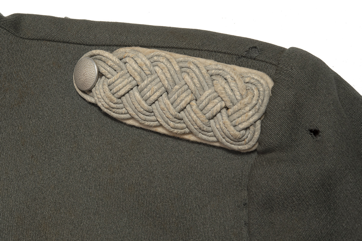 A WORLD WAR TWO GERMAN INFANTRY OFFICER'S PEAKED CAP AND DRESS 'WAFFENROCK' TUNIC, of pre-war - Image 4 of 9