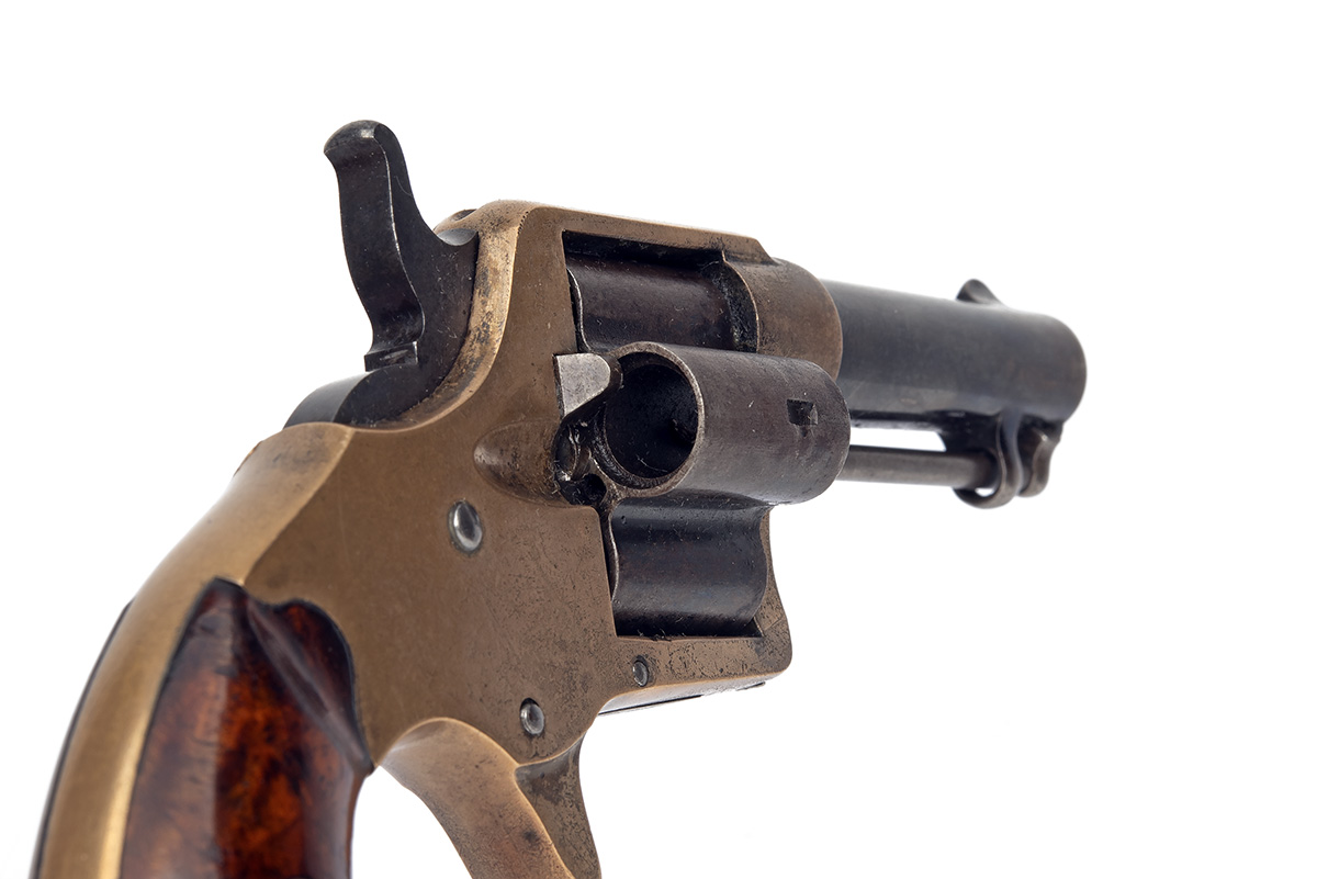 AN EARLY .41 (RIMFIRE) COLT HOUSE or 'CLOVER-LEAF' POCKET REVOLVER, serial no. 275, for first year - Image 3 of 4