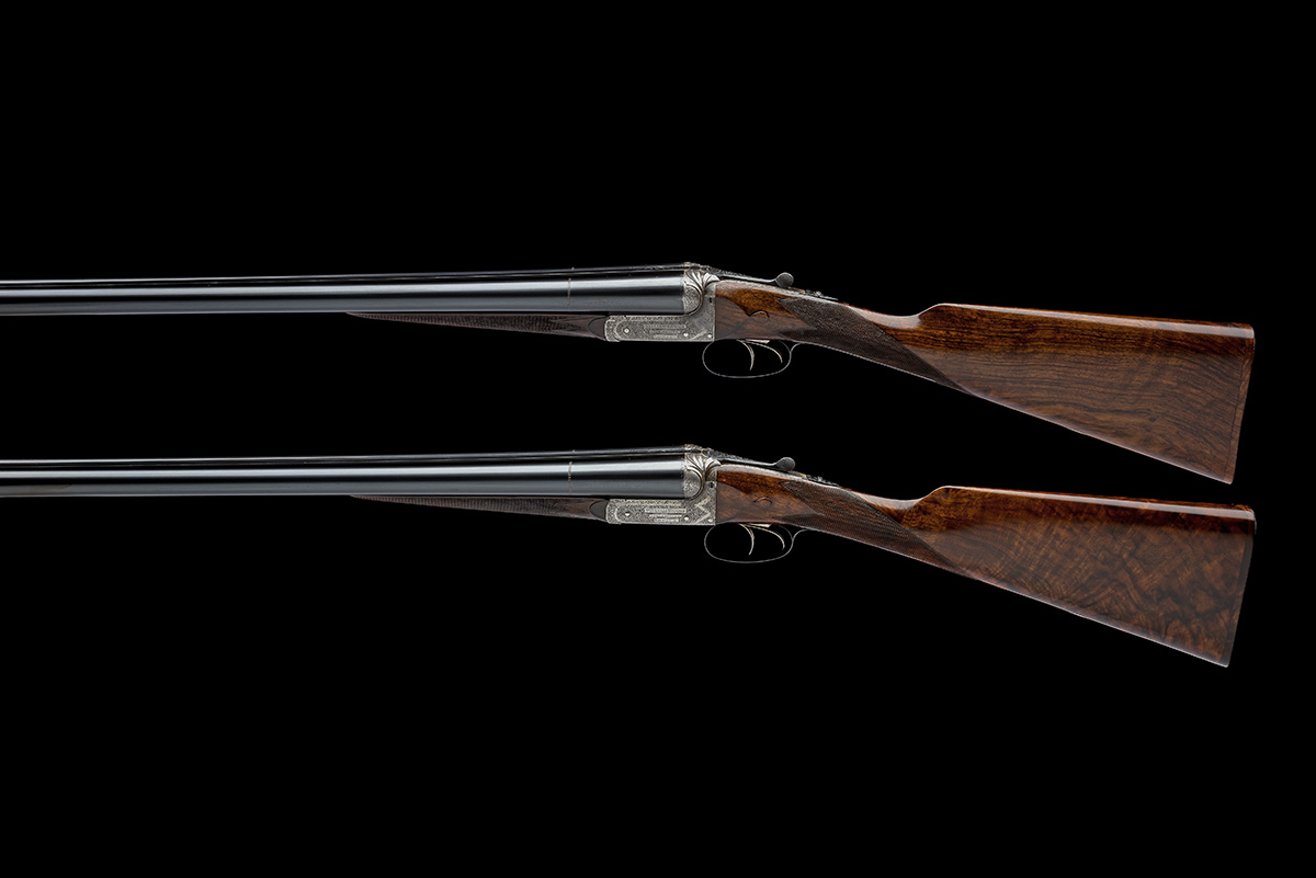 WILLIAM EVANS (FROM PURDEY'S) A PAIR OF 12-BORE BOXLOCK EJECTORS, serial no. 2000 / 1, for 1889, - Bild 2 aus 4