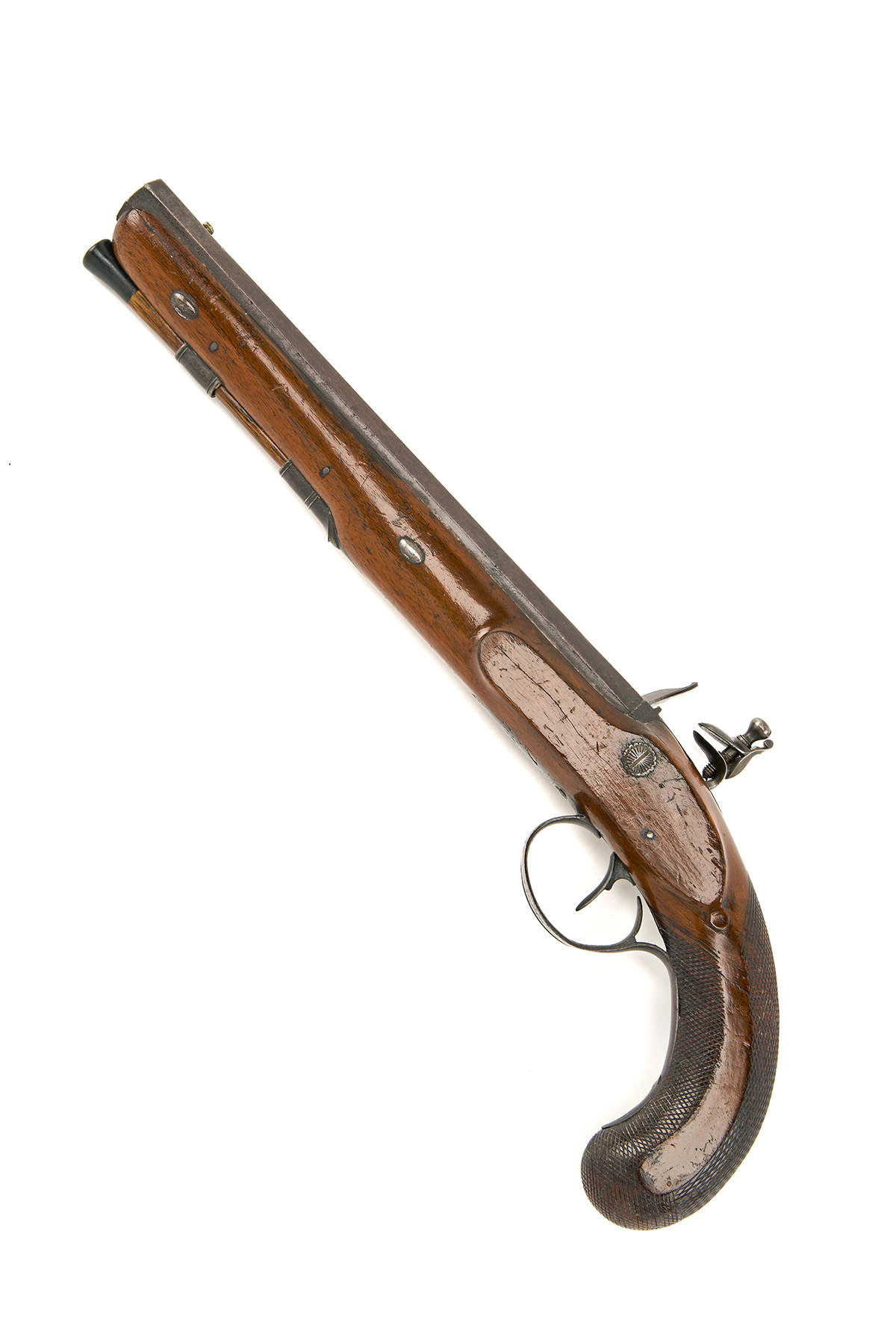 A 24-BORE FLINTLOCK DUELLING PISTOL SIGNED JN. RICHARDS, LONDON, no visible serial number, circa - Image 2 of 4