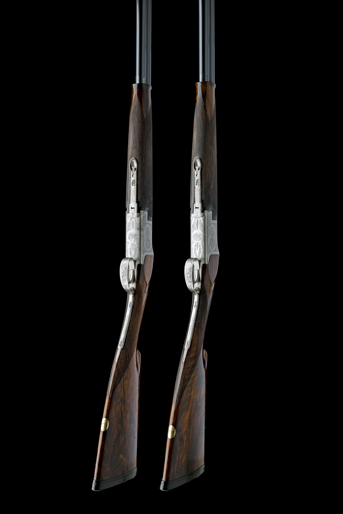 BROWNING ARMS COMPANY A PAIR OF BODSON AND PIROTTE-ENGRAVED 12-BORE 'D4' SINGLE-TRIGGER OVER AND - Image 8 of 11