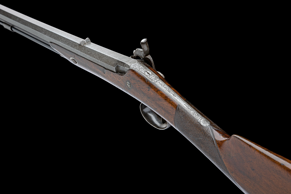 A .600 PERCUSSION SINGLE-SHOT PARK RIFLE SIGNED W. MACLAUGHLAN, EDINBURGH, no visible serial number, - Image 8 of 9