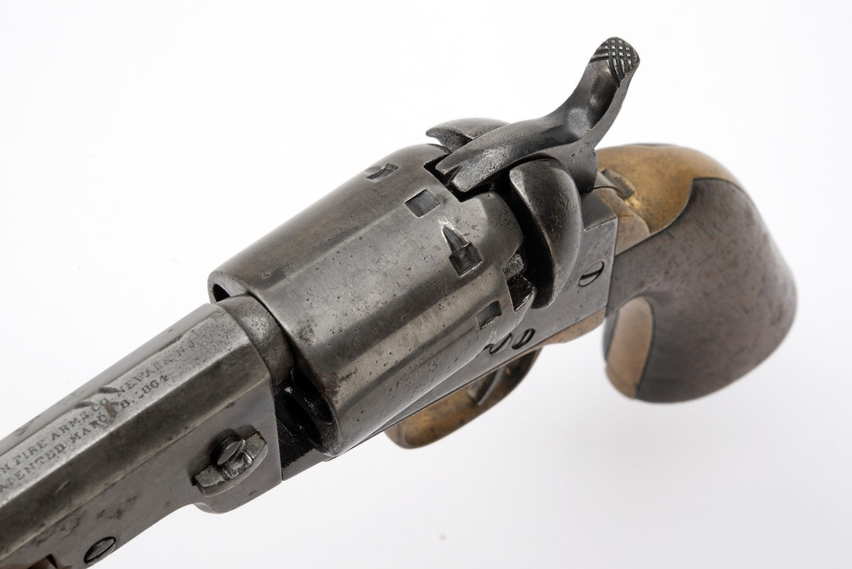 A .36 PERCUSSION MANHATTAN ARMS 'NAVY TYPE' REVOLVER, serial no. 69083, circa 1866, fourth model - Image 4 of 6