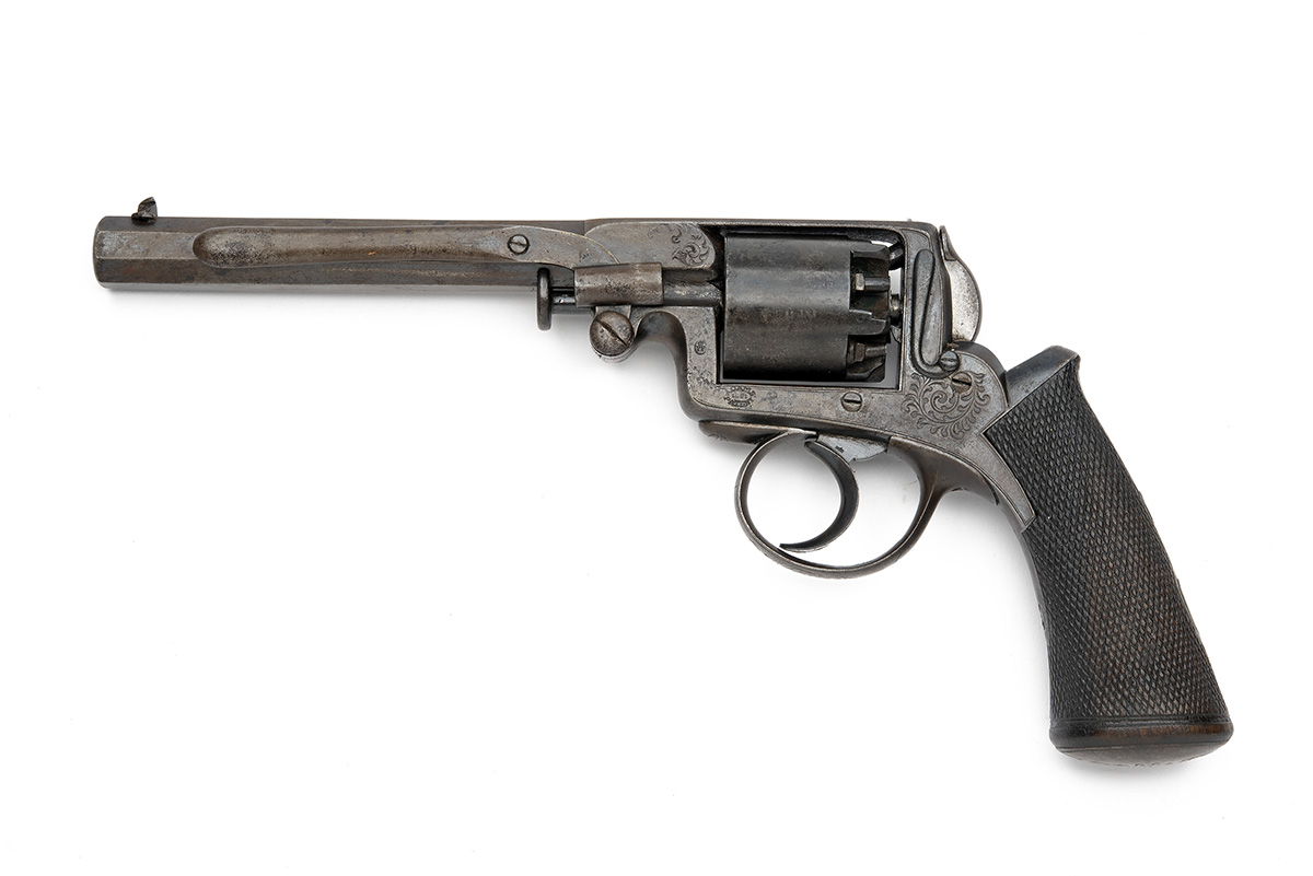 A CASED 54-BORE PERCUSSION FRANCOTTE 1851 ADAMS PATENT REVOLVER, serial no. 10163 circa 1854 and - Bild 2 aus 7