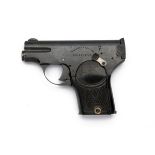 A RARE 5mm CLEMENT SEMI-AUTOMATIC POCKET PISTOL SIGNED HEINEMEYER, serial no. 2, similar to a Le