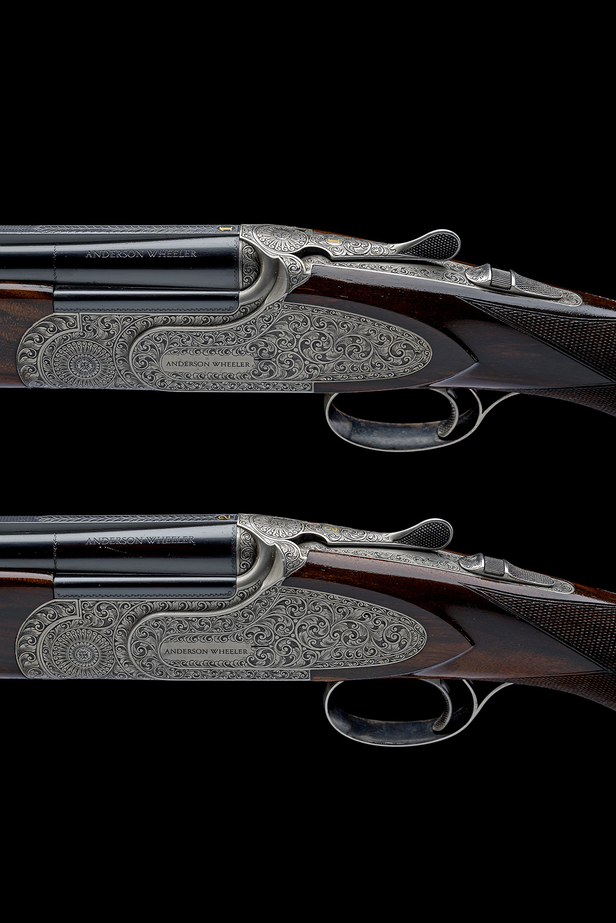 ANDERSON WHEELER A PAIR OF 20-BORE 'LONDON' SIDEPLATED SINGLE-TRIGGER OVER AND UNDER EJECTORS, - Image 7 of 11