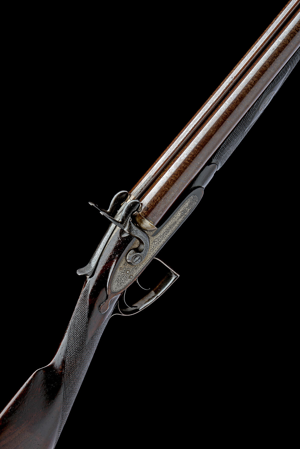 THOMAS HORSLEY A 12-BORE 1863 'NO.2 PATENT' ACTION SLIDING-BOLT SINGLE BITE SNAP-ACTION PULL-BACK