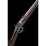 A .58 PERCUSSION MODEL 1855 SINGLE-SHOT RIFLED MUSKET WITH TAPE-PRIMER, SIGNED SPRINGFIELD, no