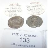 Two Roman silver coins, Hadrian (AD117-138) - eac