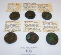 Two Roman coins of Gallienus (AD253-268), one of S