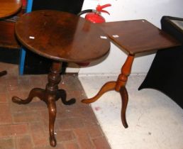 A 19th century mahogany tripod table, together wit