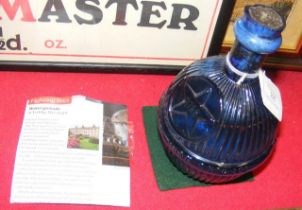 Star blue glass 'hand grenade' fire extinguisher