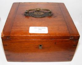 A small antique coin collectors cabinet with vario