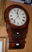 A Victorian drop dial clock - the dial marked Deac