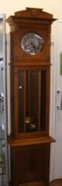 An oak cased chiming Grandfather clock
