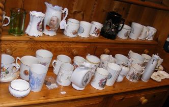 An assortment of commemorative ware