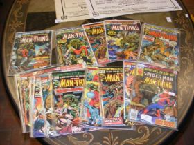 Various comics, including Marvel 'The Man Thing' a
