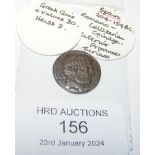 An approx. 18mm diameter Roman silver coin, Spanis