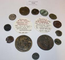 A collection of thirteen assorted early Roman coin