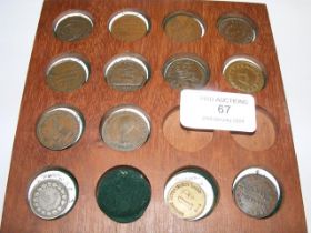A selection of sixteen collectable tokens including Ge