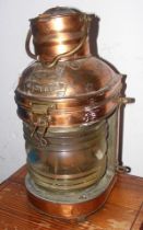 An old ship's masthead light by Davey's - 44cm hig