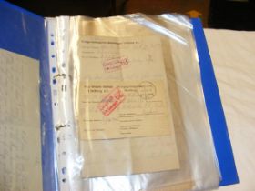 A ring binder of numerous First World War prisoner