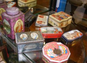 Seven vintage tins with Royal associations