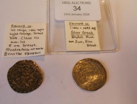 Two Edward IV silver groats