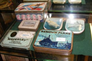 A vintage Mazawattee Tea tin, together with other