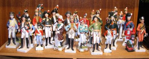 A collection of military figurines