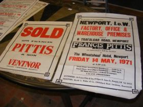An old Francis Pittis & Son advertising poster and