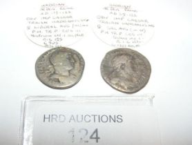 Two Roman silver coins, Hadrian (AD117-138) - 2.7