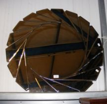 A spiral wall mirror