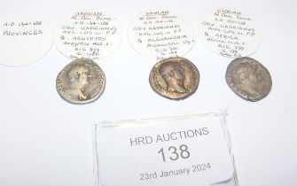 Three Roman silver coins, Hadrian (AD117-138) - 3.