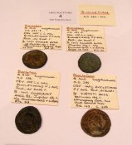 Four Roman Antoninianus coins of Diocletian (AD284