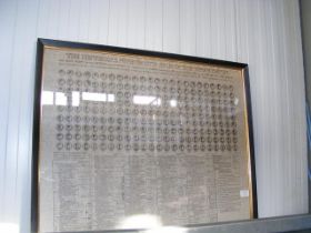 A framed and glazed History Atlas of The Roman Emp