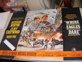 'Where Eagles Dare' British quad film poster starr