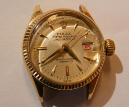 A rare 18ct solid gold Rolex Oyster perpetual ladi