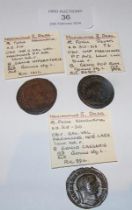 Three Roman Follis coins of Maximinus II, Daza (AD