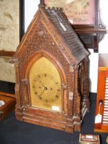 An impressive 19th century gothic bracket clock by