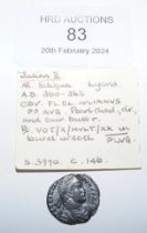 A Roman silver Siliqua coin of Julian II - Lyons Mint (AD