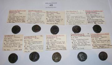 Ten Roman AE3 Follis coins of Constantine I, The G