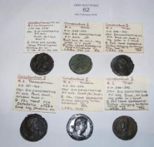 Six Roman AE2 Follis coins of Constantius II - Son