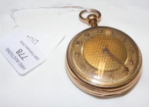 An 18ct gold repeating open face pocket watch, the
