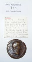 A Roman Dupondius coin of Nero (circa AD64) - radiate he